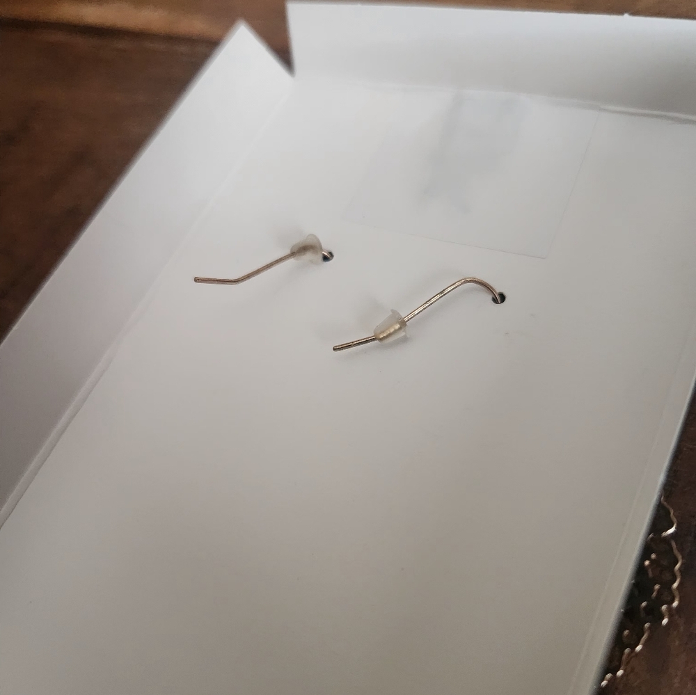 Noir Gold Statement Earrings - Picture 3 of 5